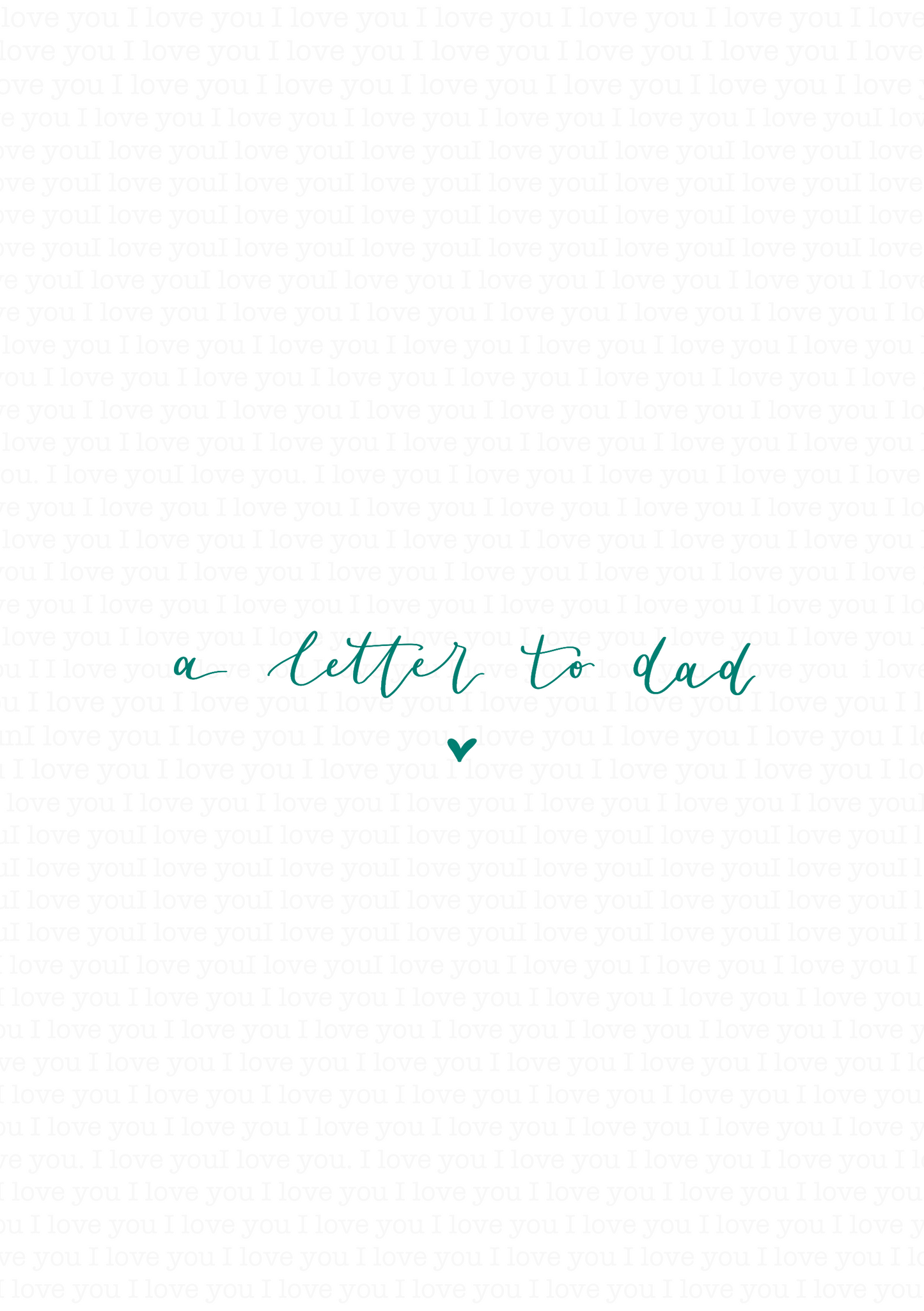 Letter to Dad Card