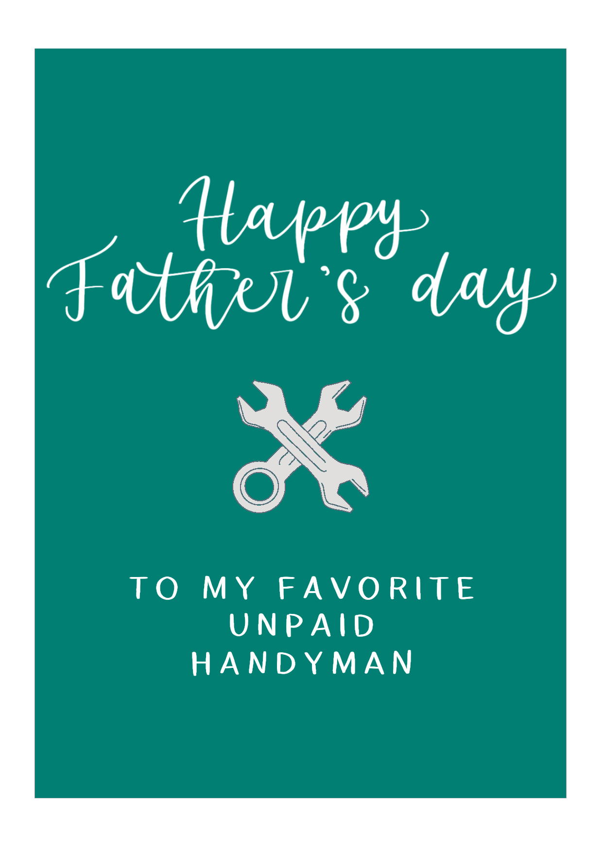Handyman Card for Fathers