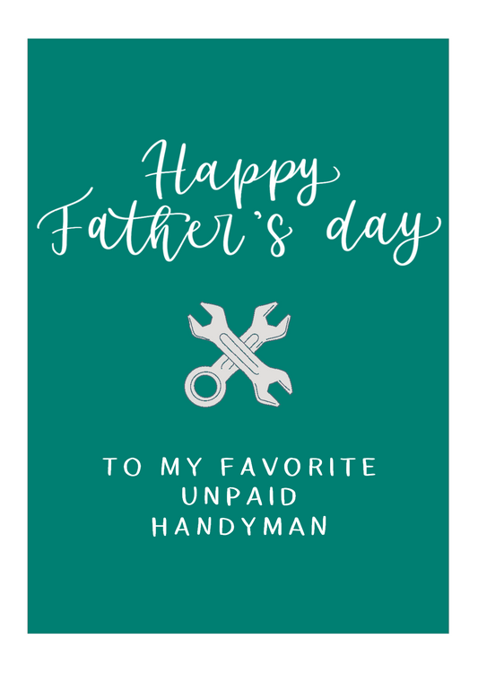 Handyman Card for Fathers