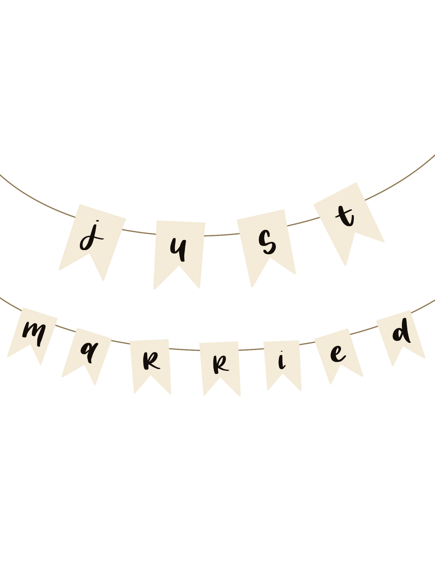 'Just Married' Simple Wedding Card