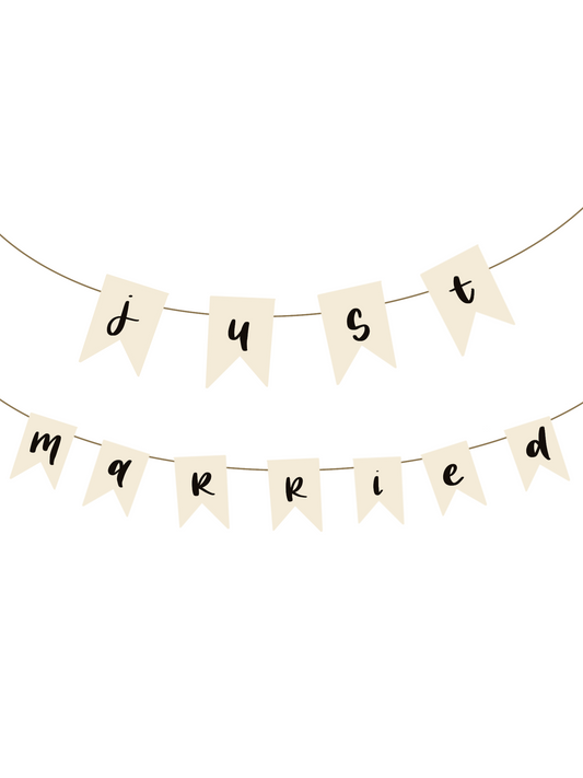'Just Married' Simple Wedding Card