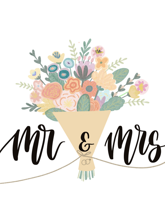 'Mr. & Mrs.' Classy Wedding Card